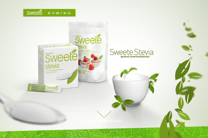Sweete Stevia website preview
